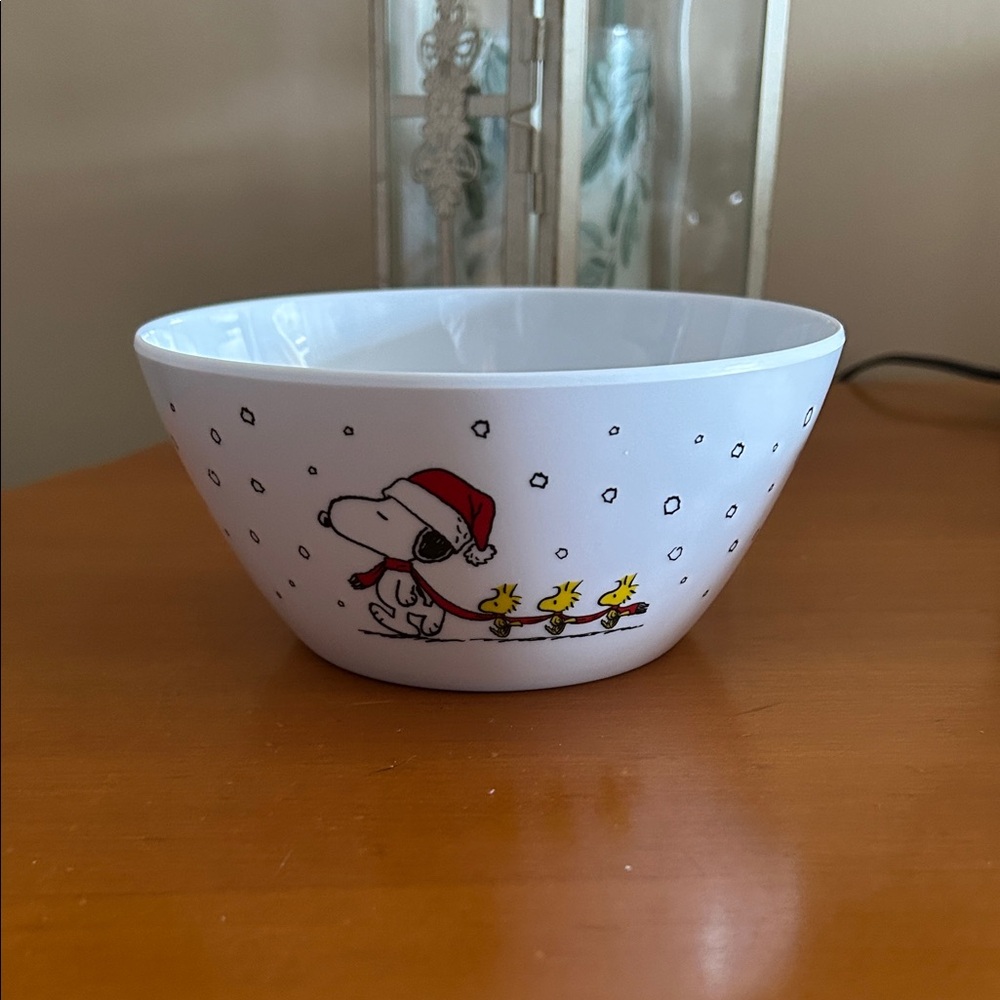 Peanuts Snoopy Holiday Bowl - White and Red